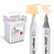 KINGART® PRO Double-Ended Art Alcohol Markers, 24 Portrait Palette Colors with Both Fine & Chisel Tips and Superior Blendability